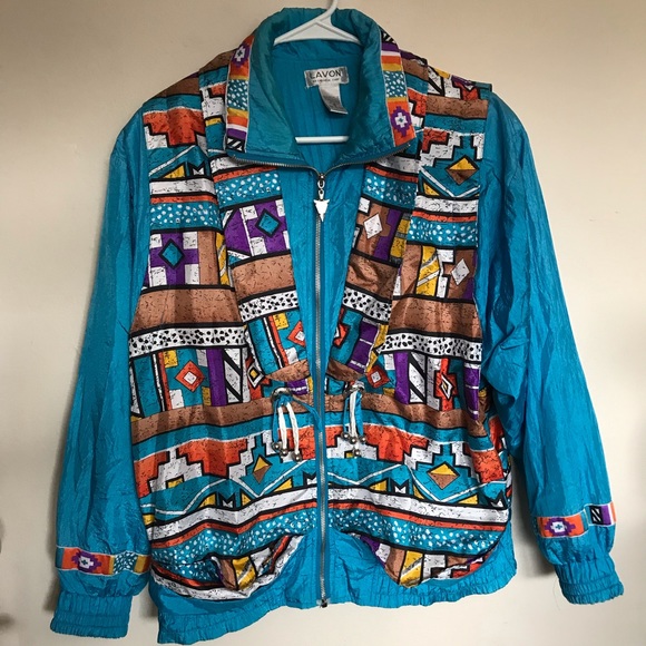 Vintage Jackets & Blazers - Retro windbreaker bomber hipster workout zip up